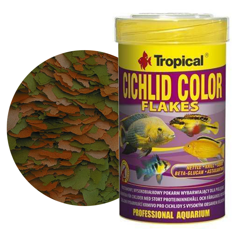 Tropical Cichlid Color Flakes Aquarium 
