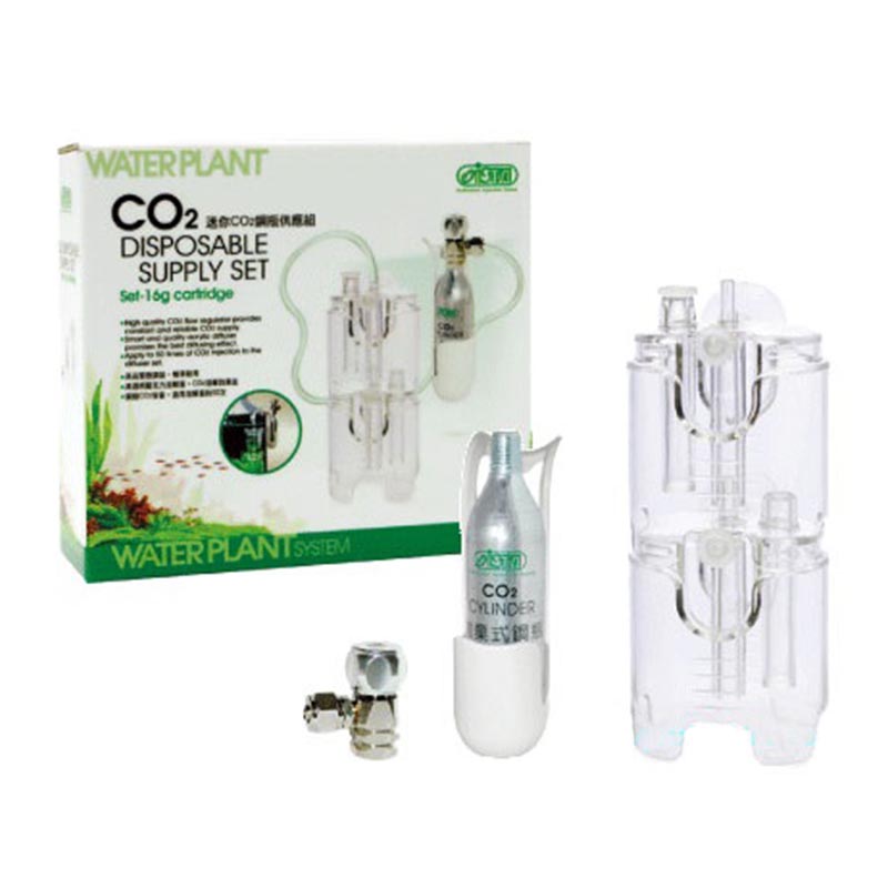 Ista CO2 Disposable Supply Set 16gr - impianto co2 per nano acquari  completo di riduttore di pressione e diffusore