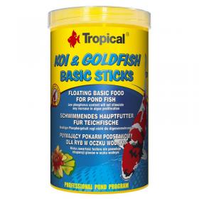 Tropical Koi Gold Fish Basic Sticks - 1000ml/85gr - stick galleggianti per pesci da laghetto