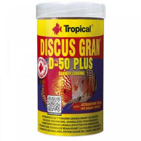 Tropical Discus Gran D-50 Plus 250ml/95gr - New Formula mangime granulare con astaxantina che intensifica i colori dei Discus