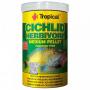 Tropical Cichlid Herbivore Small Pellet 1000ml / 360gr - Vegetable food with Spirulina for everyday feeding of young cichlids and small herbivorous cichlids