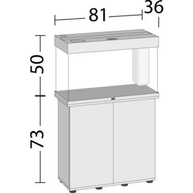 Juwel Rio 125 LED cm81x36x50h Senza Supporto
