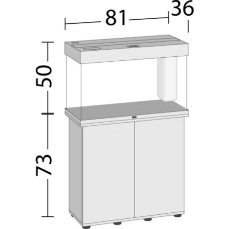Juwel Rio 125 LED cm81x36x50h Senza Supporto