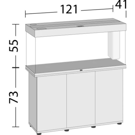 Juwel Rio 240 LED cm121x41x55h Senza Supporto