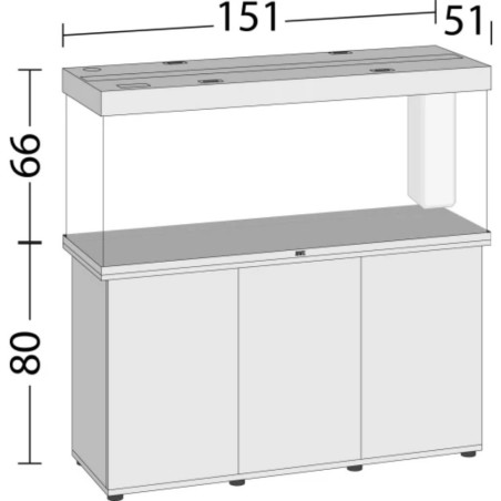 Juwel Rio 450 LED cm151x51x66h Senza Supporto