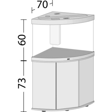 Juwel Trigon 190 LED cm70x70x60h Senza Supporto