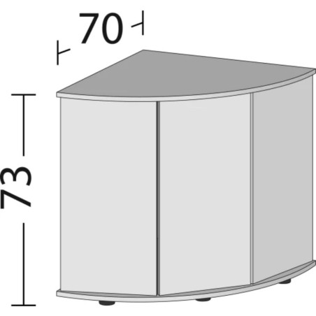 Juwel Trigon 190 Supporto 190SBX con Tre Ante cm70x70x73h