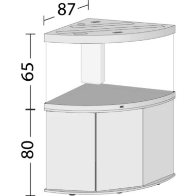 Juwel Trigon 350 LED cm87x87x65h Senza Supporto