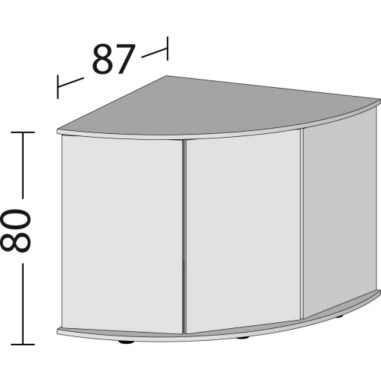 Juwel Trigon 350 Supporto 350SBX con Tre Ante cm87x87x80h