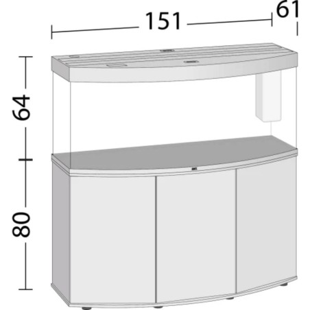 Juwel Vision 450 LED cm151x61x64h Senza Supporto