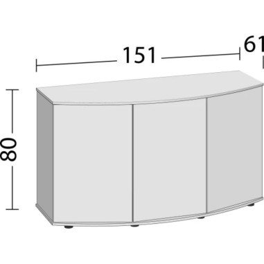 Juwel Vision 450 Supporto 450SBX con Tre Ante cm151x61x81h