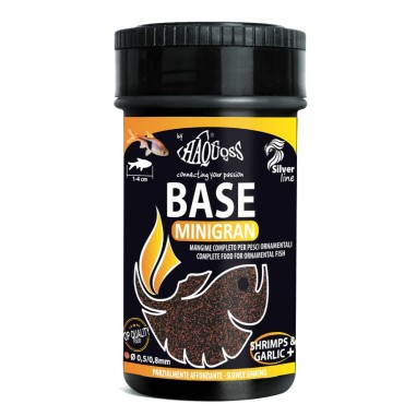 Haquoss Base MiniGran 100ml - Mangime base in minigranuli per pesci piccoli