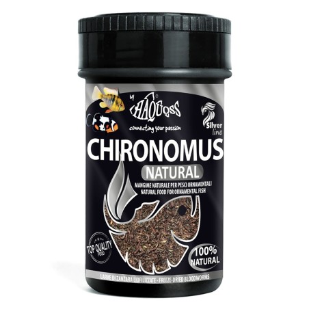 Haquoss Chironomus Natural 100ml - larve rosse di zanzara liofilizzate