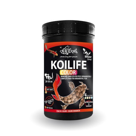 Haquoss KoiLife Color 1000ml/350gr Ø6mm - mangime in pellet per la colorazione dei pesci da laghetto