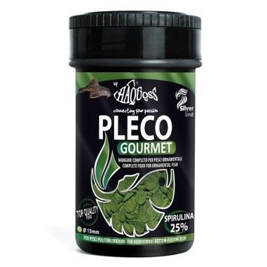 Haquoss Pleco Gourmet 250ml - pastiglie affondanti per pesci da fondo erbivori