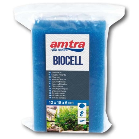 Amtra Biocell Blue Foam Cuscinetto filtrante grana fine - 18 x 12 cm