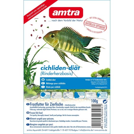 Amtra Ciclidi Cibo Congelato in Cubetti blister singolo da 100gr