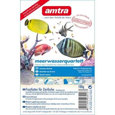 Amtra Quartetto Marino Cibo Congelato in Cubetti Blister singolo da 100gr
