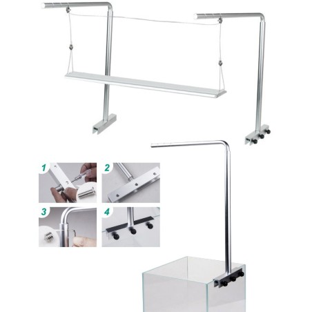 Chihiros Aluminum Hanging Stand 1pz - Supporto bordo vasca per la sospensione di plafoniere a LED Chihiros Aluminum Hanging Stand 1pz - Supporto bordo vasca per la sospensione di plafoniere a LED