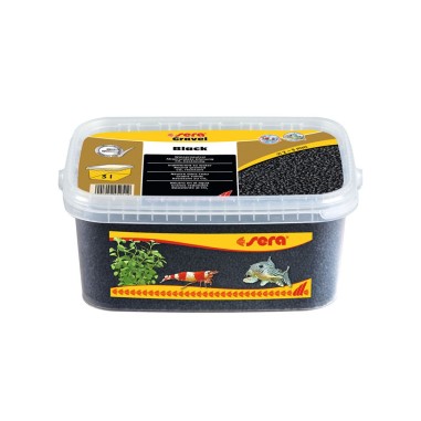 Sera Gravel Black Ø2-3mm 3L - Ghiaietto Neutro colore Nero per Acqua Dolce e Marina