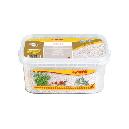 Sera Gravel White Ø1-3mm 3L - Ghiaietto Neutro colore Bianco per Acqua Dolce e Marina