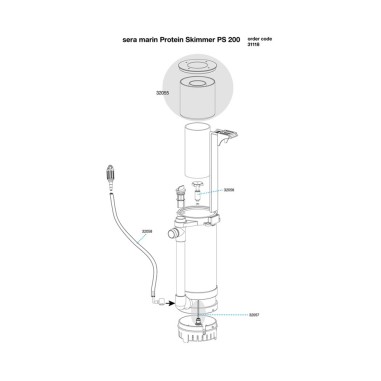 Sera Marin Protein Skimmer PS - schiumatoio per acquari fino a 200 litri