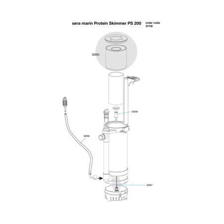 Sera Marin Protein Skimmer PS - schiumatoio per acquari fino a 200 litri Sera Marin Protein Skimmer PS - schiumatoio per acquari fino a 200 litri
