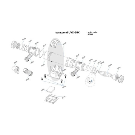 SERA Pond UVC-55x - sterilizzatore per laghetti oltre i 10000 litri