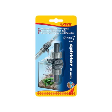 Sera Splitter 12mm - raccordo 12/16 con connettore ridotto a T per tubi 4/6