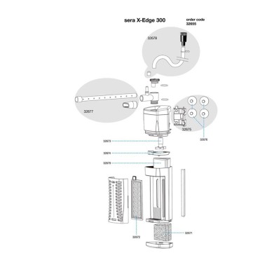 Sera X-Edge - filtro interno angolare