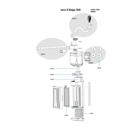 Sera X-Edge - filtro interno angolare