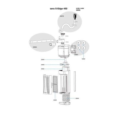 Sera X-Edge - filtro interno angolare