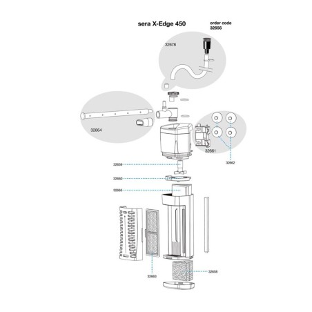 Sera X-Edge - filtro interno angolare