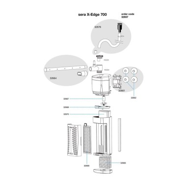 Sera X-Edge - filtro interno angolare