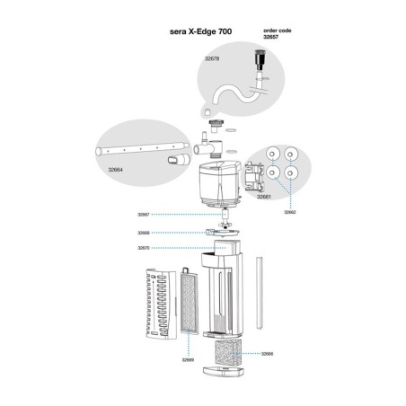 Sera X-Edge - filtro interno angolare