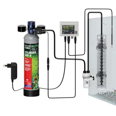 Jbl Proflora CO2 Professional System U - Impianto Co2 con Bombola usa e getta 500g, elettrovalvola e controllore di pH