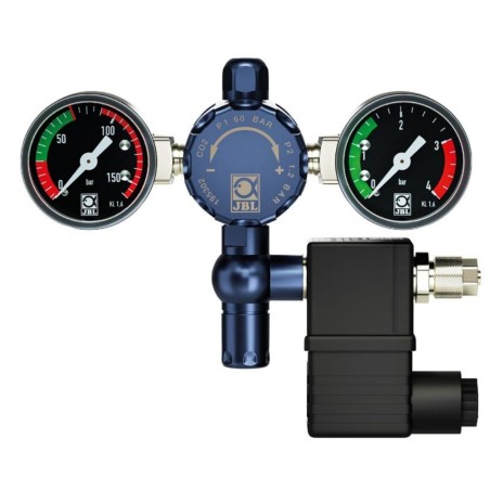 JBL Proflora CO2 Regulator Professional - riduttore con manometri e elettrovalvola per bombole usa e getta e ricaricabili