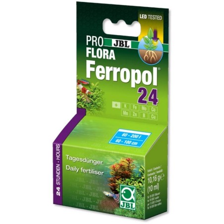 JBL ProFlora Ferropol 24 - Fertilizzante Liquido Giornaliero Fogliare completo con microelementi