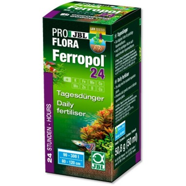 JBL ProFlora Ferropol 24 - Fertilizzante Liquido Giornaliero Fogliare completo con microelementi