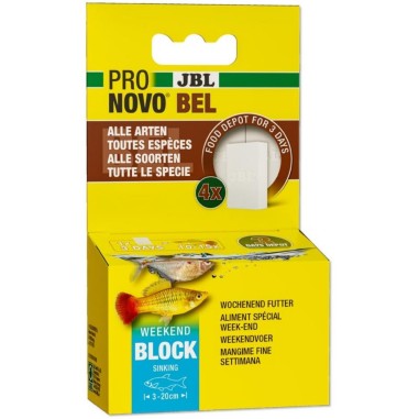JBL ProNovo Bel WeekEnd 20g - blocco di mangime per tutti pesci d'acqua dolce