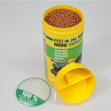 JBL ProNovo Cichlid Grano XL 1000ml - Mangime base in granuli per Ciclidi da 15 a 25cm