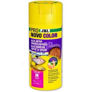 JBL ProNovo Color Grano M 250ml - granulato per colori brillanti per tutti i pesci tropicali da 8 a 20cm