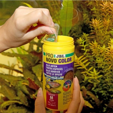 JBL ProNovo Color Grano M 250ml - granulato per colori brillanti per tutti i pesci tropicali da 8 a 20cm