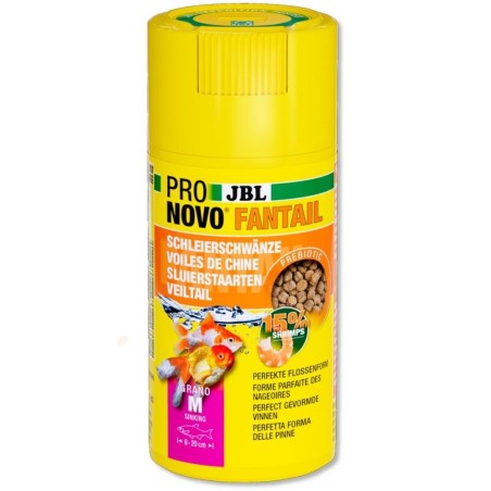 JBL ProNovo Fantail Grano M - Mangime base in granuli per Veiltails e altre varietà di pesce rosso da 8 a 20cm