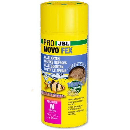 JBL ProNovo Fex 250ml - Tubifex liofilizzati per tutti i pesci tropicali