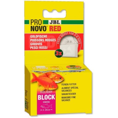 JBL ProNovo Red Holiday Block - mangime vacanze per pesci rossi