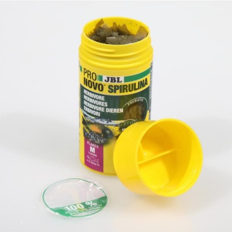 JBL ProNovo Spirulina Flakes M - Mangime in fiocchi a base di spirulina per tutti i pesci da 8 a 20 cm JBL ProNovo Spirulina Flakes M - Mangime in fiocchi a base di spirulina per tutti i pesci da 8 a 20 cm