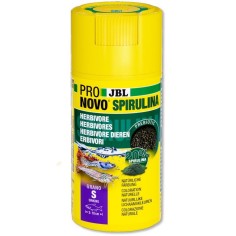 JBL ProNovo Spirulina Grano S 100ml - granuli vegetali con spirulina per gamberetti e tutti i pesci d'acquario da 3 a 10cm