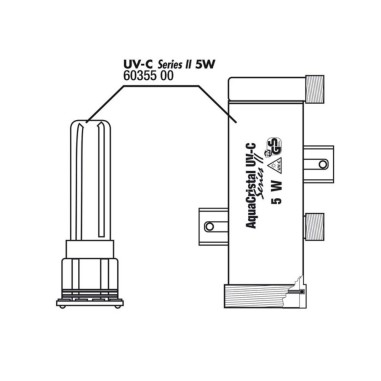 JBL Ricambio Scocca con Camicia in Quarzo per Sterilizzatore Modello Aquacristal UV-c 5watt