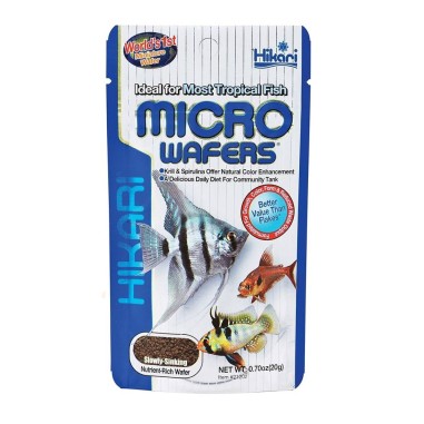 Hikari Tropical Micro Wafers - Alimento Completo Ideale per Specie Vivipare Ciclidi e Pesce Gatto